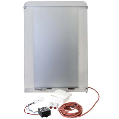 PROTECTIVE GLASS SHEATH FOR WALL-MOUNTED SAUNA HEATERS